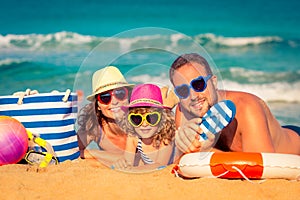 Family at the beach