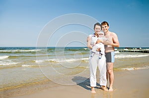 Family at the beach