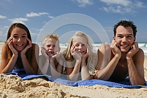 Family at the beach