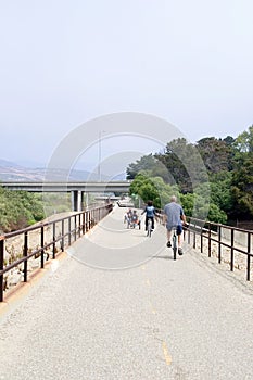 Family On Bike Outing