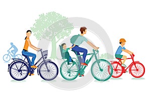 Family bike ride