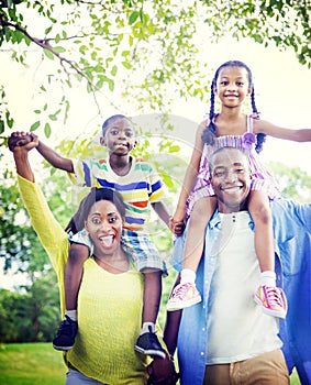 Family Bonding Happiness Togetherness Park Concept