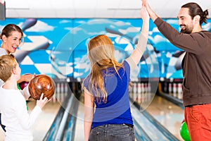 Family at Bowling Center