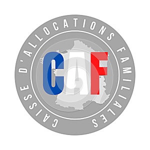 Family branch of French social security symbol icon called CAF in French language photo