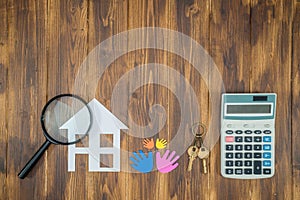 family buy house Mortgage calculations, calculator with Magnifier