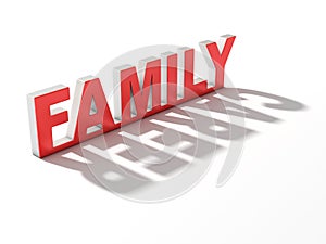 Family or career 3d concept
