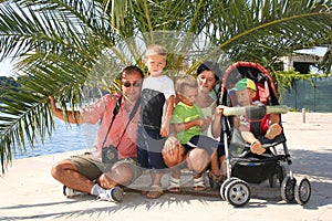 Family with carriage