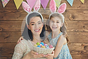 Family celebrate Easter