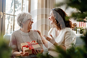 family celebrating Christmas