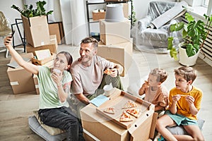 Family Celebrating Move to New House