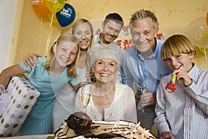 Family Celebrating Retirement Party