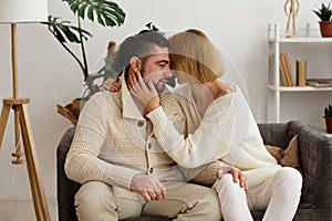 Family with a child at a psychotherapist at the reception