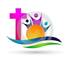 Family Church Love Union shaped logo