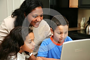 Family on Computer