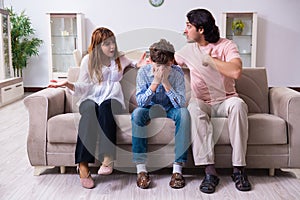 Family conflict with husband and wife and child