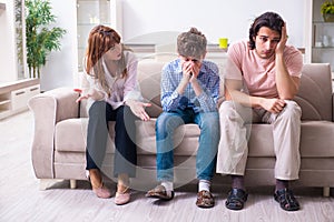 Family conflict with husband and wife and child