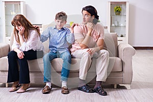 Family conflict with husband and wife and child