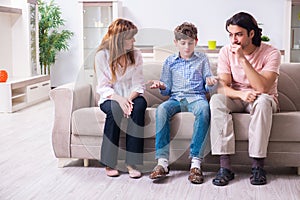 Family conflict with husband and wife and child