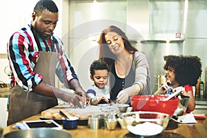 Family Cooking Kitchen Food Togetherness Concept