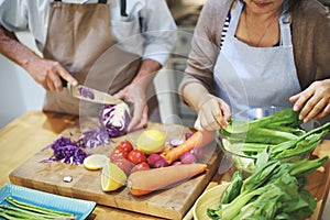 Family Cooking Kitchen Preparation Dinner Concept