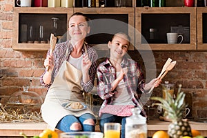 Family cooking loving relationship food health photo