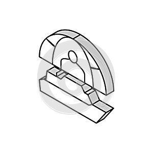 family cruise isometric icon vector illustration