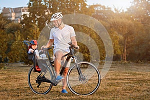 Family On Cycle Ride In Countryside