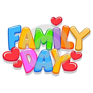 Family Day 3d Letters