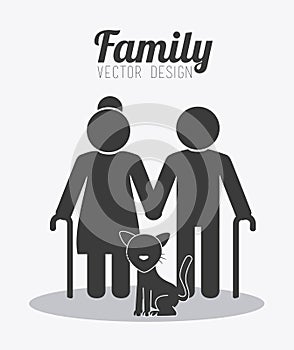 Family design, vector illustration.