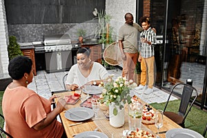 Family Dining Outdoors