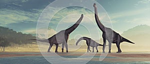 Family of dinosaurs photo