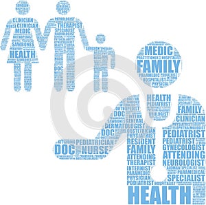 family doctor symbol tagcloud illustration photo