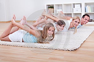 Family Doing Stretching Exercises