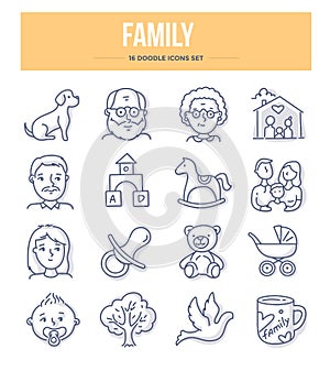 Family Doodle Icons