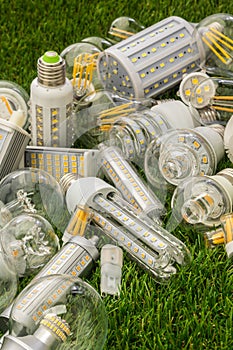 Family of eco LED bulbs of E27, G4, R7s, types