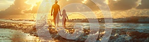 Family enjoying a beach day