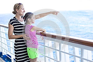 Family enjoying a cruise vacation together