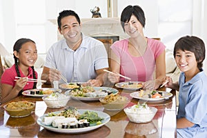 Family Enjoying meal,mealtime Together