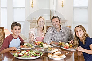 Family Enjoying meal, mealtime Together