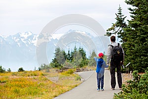 Family enjoying olympic national park