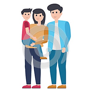 Family, family members Vector Illustration icon which can be easily modified