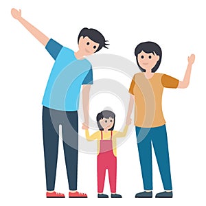 Family, family members Vector Illustration icon which can be easily modified