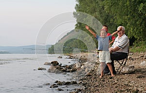 Family fishing