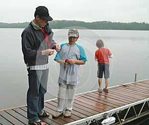 Family Fishing Weekend Ontario Canada photo