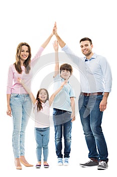 Family forming shape of home