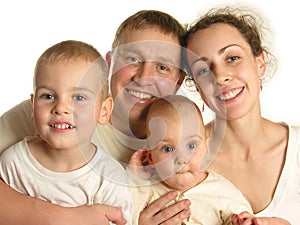 Family of four faces 3