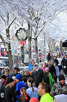 Family, friends and strangers gathered for the Annual Christopher Dailey Turkey Trot,Saratoga Springs,New York,2014