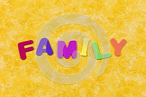 Family friends word spelling spell children letters