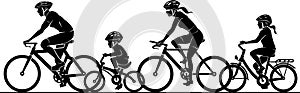 Family Fun Riding Bicycle
