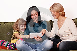 Family fun with tablet pc